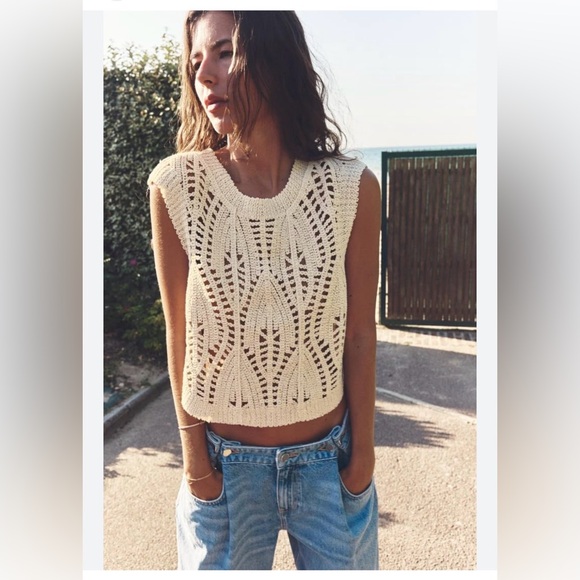 Zara Crochet Tank NWT - Picture 1 of 6